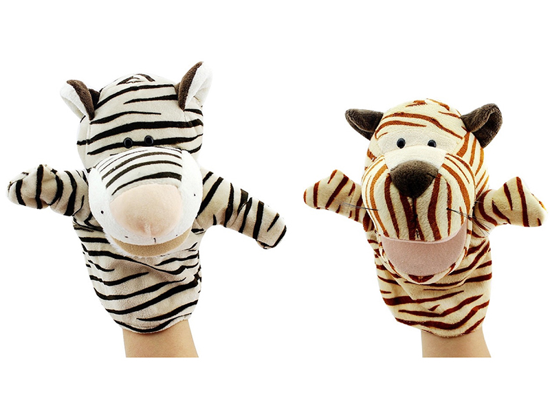 Tiger Cartoon Animal Hand Puppet Plush Doll