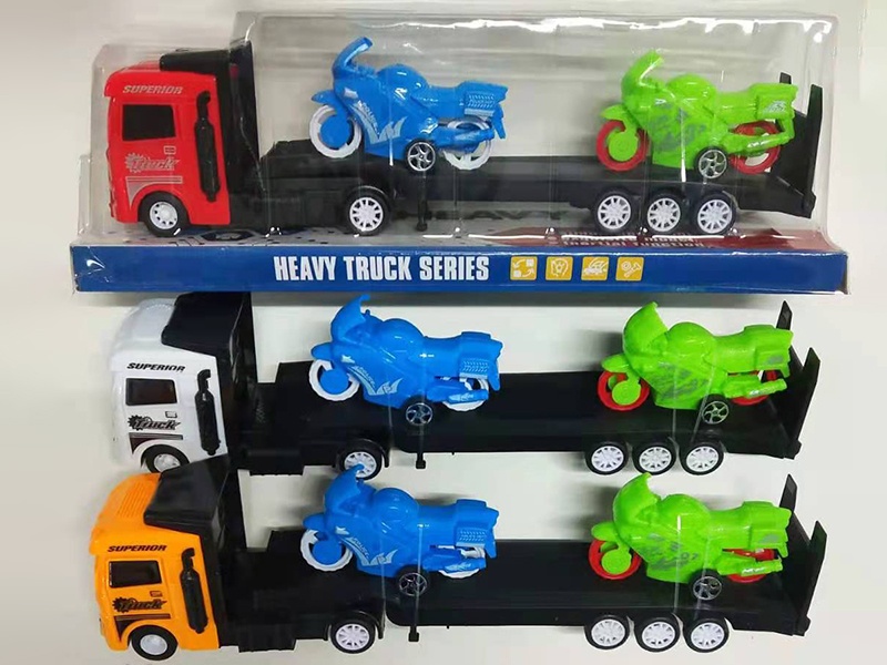 Friction Heavy Truck With Motorcycles