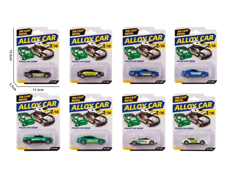1:64 Recoil Alloy Police Car (8 Models Mixed)