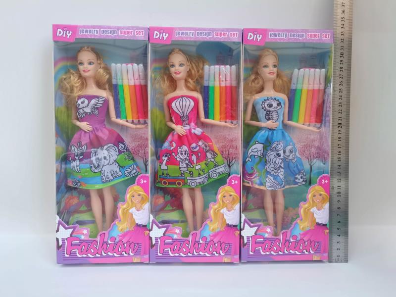 DIY Doll Clothing Coloring Strip Box Style 5