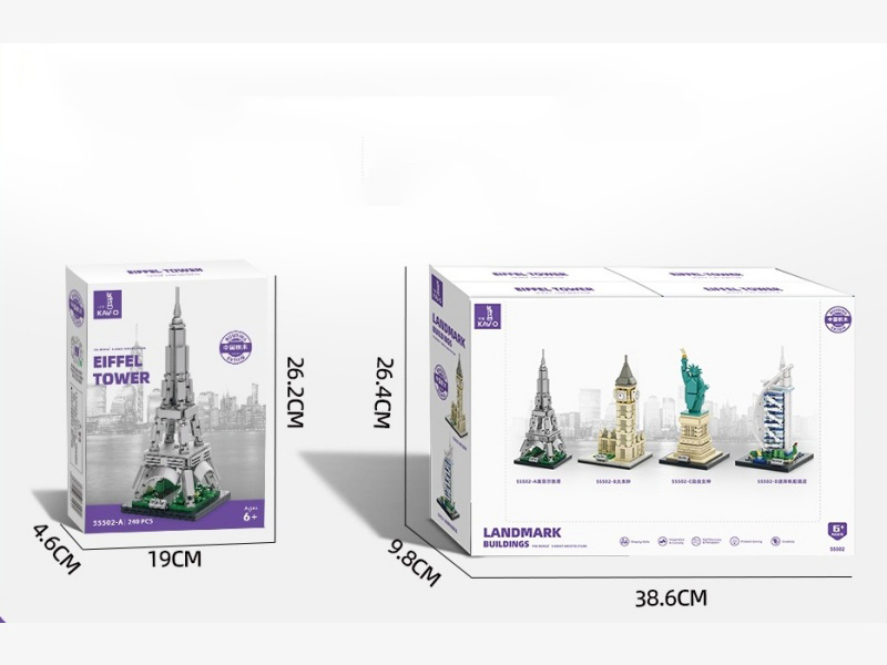 Foreign Architecture (4 Mixed Sets) Compatible With Small Lego Bricks