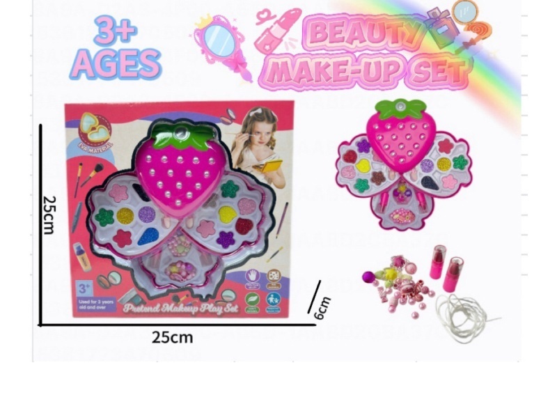 Strawberry four-layer children's makeup accessories and toys