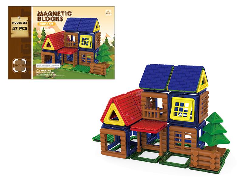 Farm House Magnetic Building Blocks 57pcs