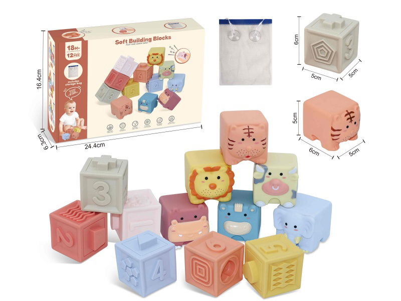 Animal & Constellations Numbers Soft Building Blocks(Includes Storage Bag) 13pcs