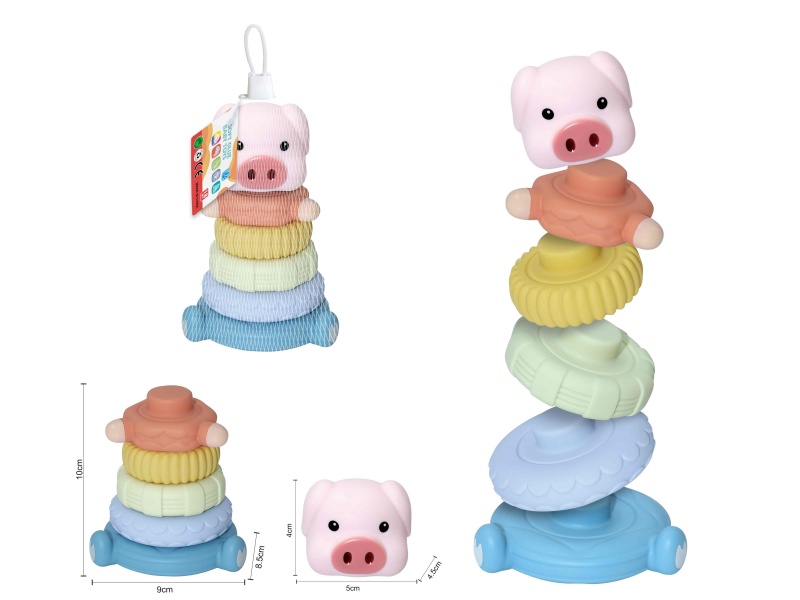 Soft Plastic Stacking Toy 6pcs