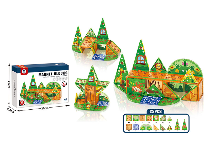 Forest Animals Magnetic Building Blocks 25pcs