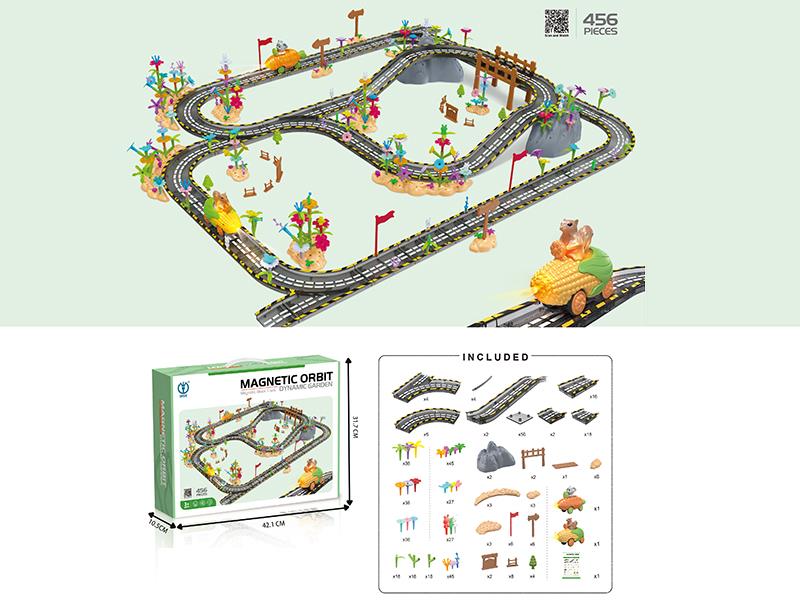 Magnetic Orbit Dynamic Garden Magnetic Building Blocks(B/O, Lights)456pcs