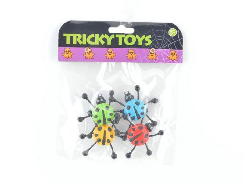 Coccinella Septempunctata Flip Bugs Toys 4PCS