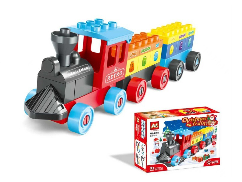 Building Blocks: 33Pcs Christmas Mini Train