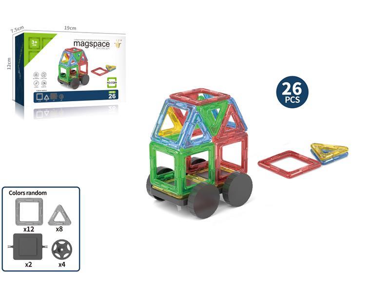 Strong Magnetic Transparent Magnetic Building Blocks 26PCS