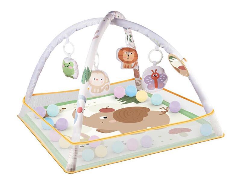 Square Fence Baby Fitness Stand, Cute Elephant (With 18 Balls)