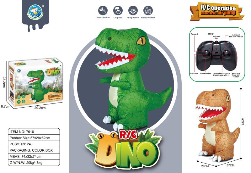 Remote Control Inflatable Dinosaur