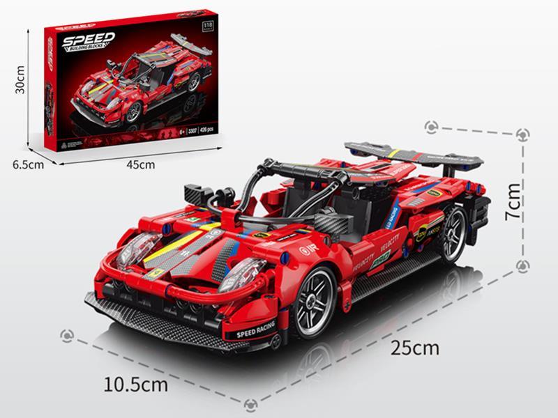1:18 Ferrari Pull Back Car Building Blocks 426pcs