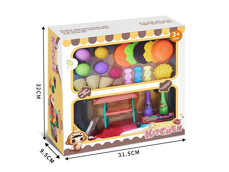 Toy Hamburger, French Fries, Candy And Beverage Set Meal