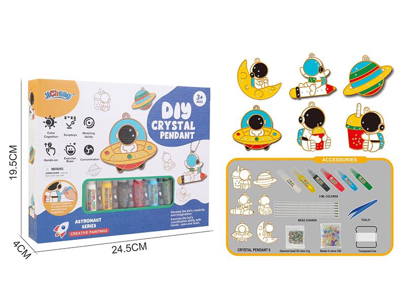 Astronaut Series DIY Creative Painting Crystal Pendant