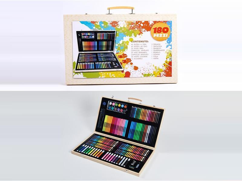 180pcs Drawing Art Stationery Set Wooden Box