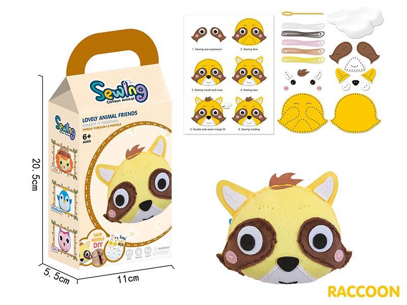Sewing Cartoon Animal - Plush Raccoon