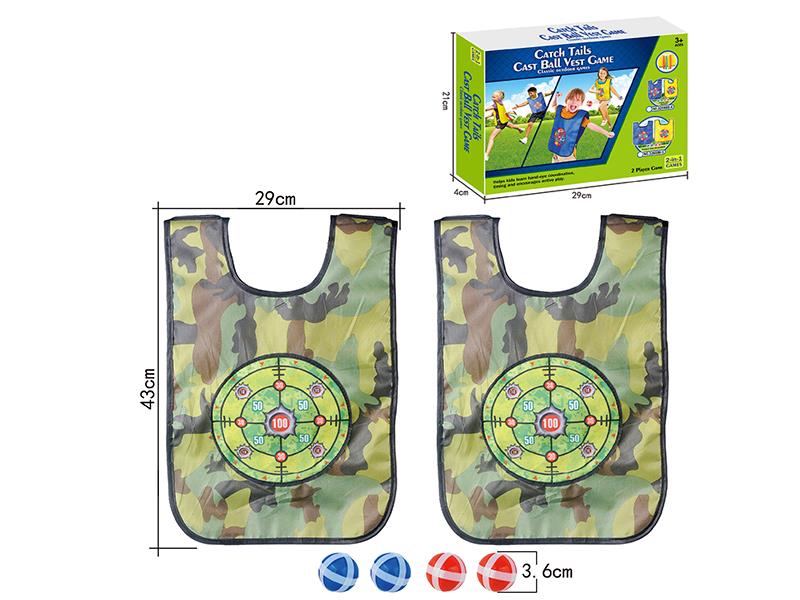 Catch Tails & Cast Ball Vest Game 2 In 1 Classic Outdoor Games