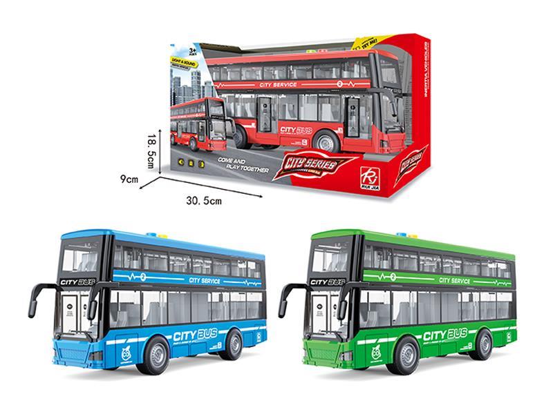 Friction City Double-Decker Bus With Sound And Light