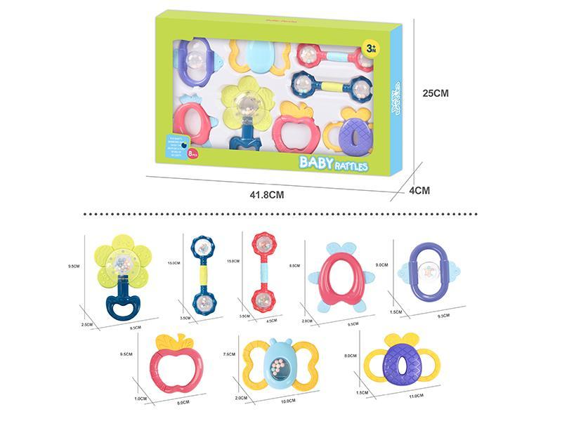 Teether Rattle Toy 8PCS