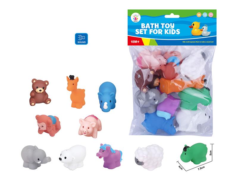 Cute Animals Kids Bath Toy Set