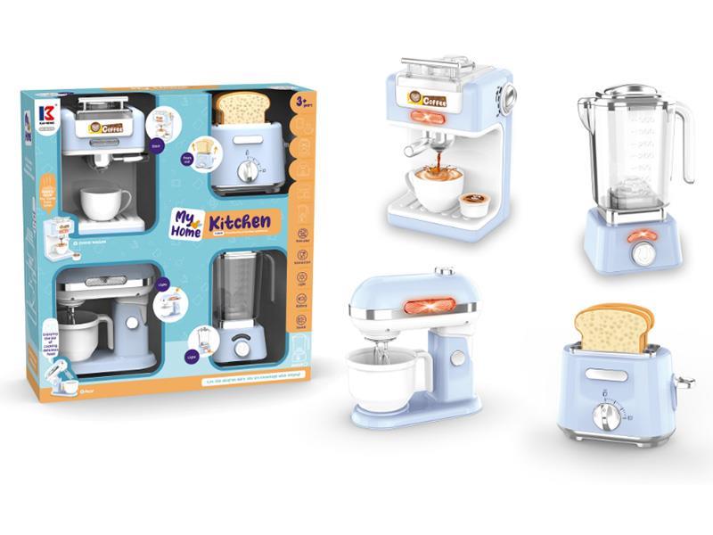 Coffee Maker, Bread Maker, Egg Beater, Juice Machine Set