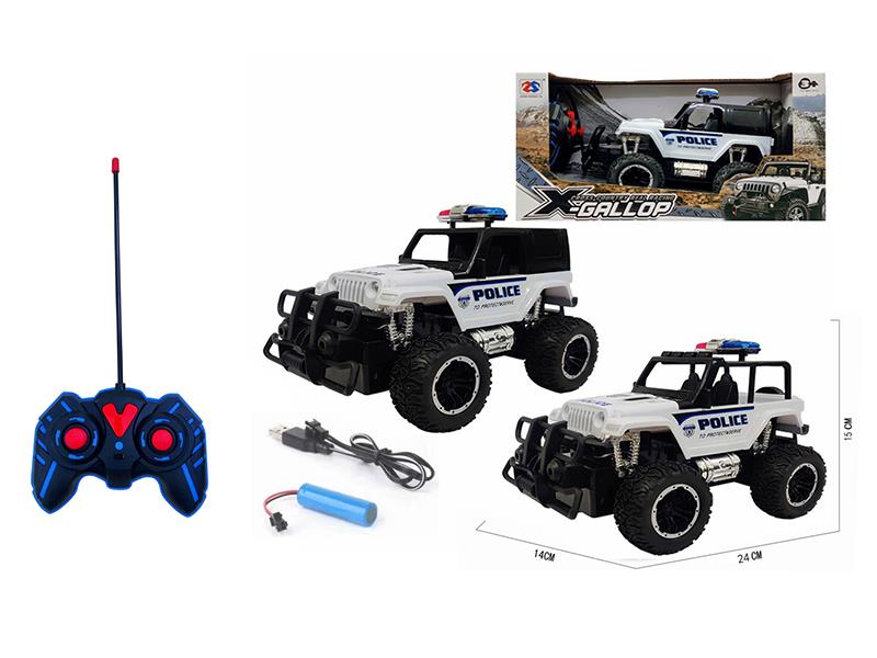 4-Channel Remote Control Wrangler Police Car(Lithium Battery, USB Cable)