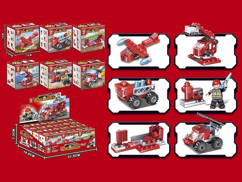 Fire Truck Building Blocks 12pcs