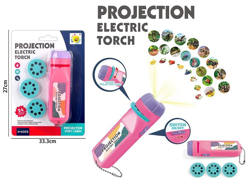 Projection Electric Torch (Pink)