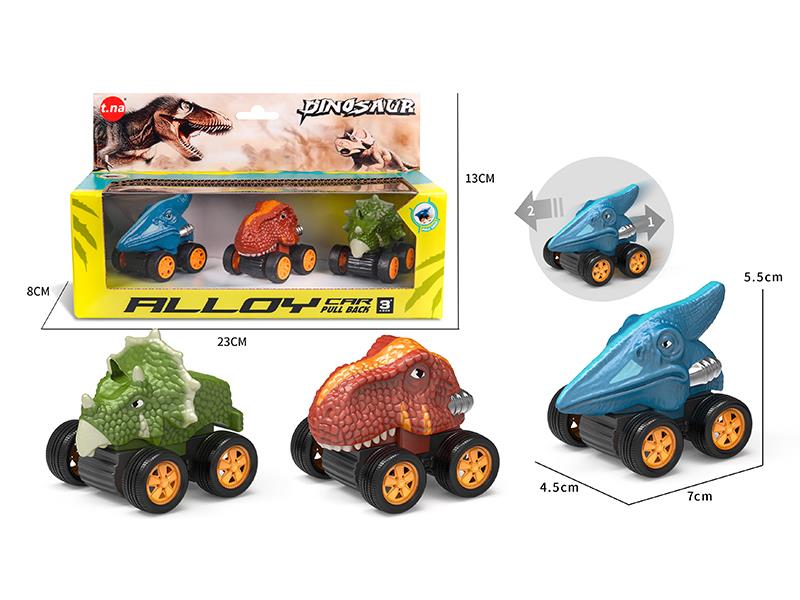 Pull Back Alloy Dinosaur Car