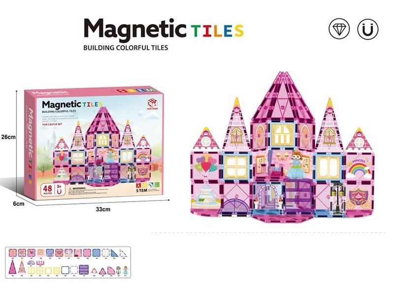 DIY Magnetic Tiles Building Blocks 48pcs