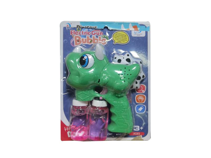 B/O Dinosaur Bubble Gun With Lights And Music