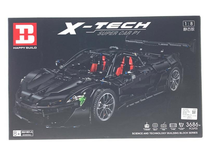 3686+PCS Assembly Of Sports Car Mclaren P1 Building Blocks