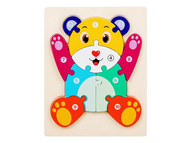 Wooden Bear 3D Puzzle Board