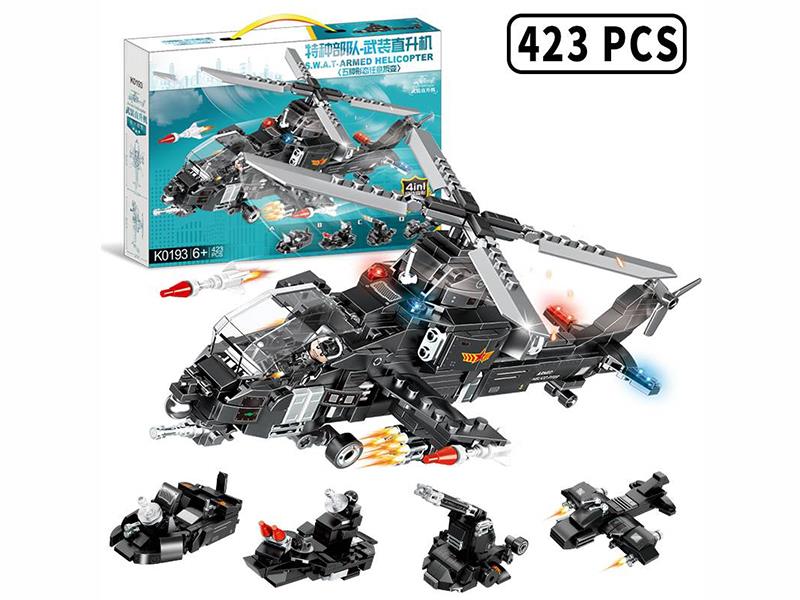 SWAT Armed Helicopted Building Blocks(423PCS)