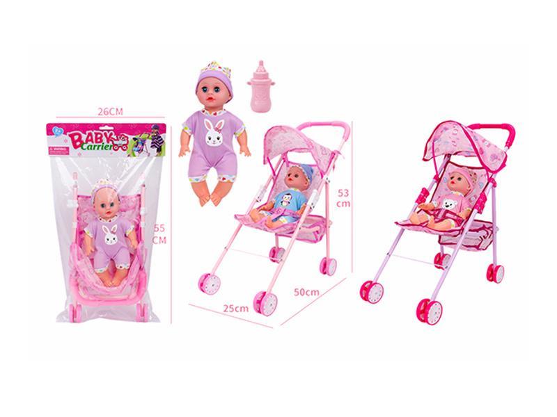 14 Inch Ic Doll With Cart