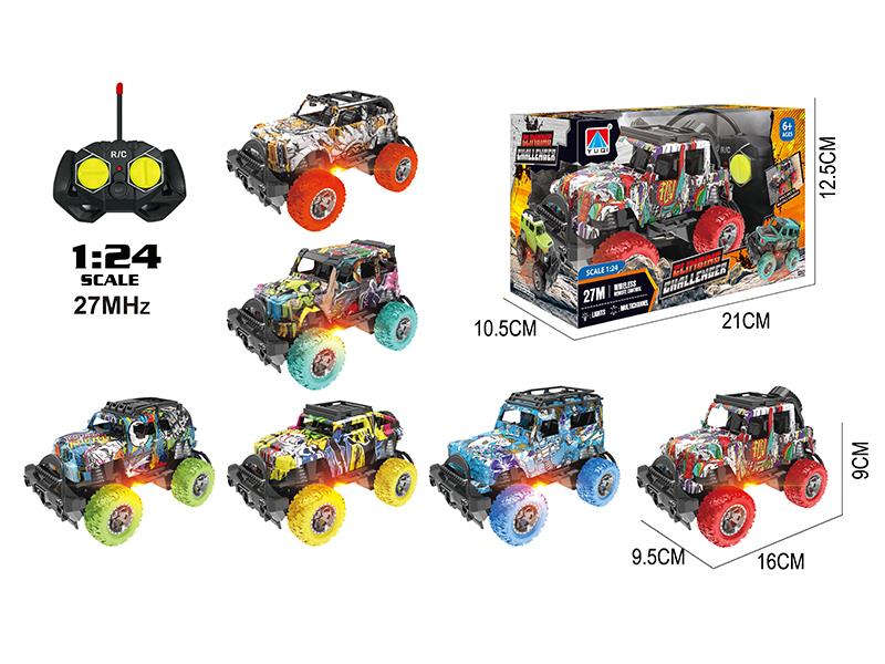 1:24 4 Channel Remote Control Graffiti Off-Road Vehicle With Light(27MHz)