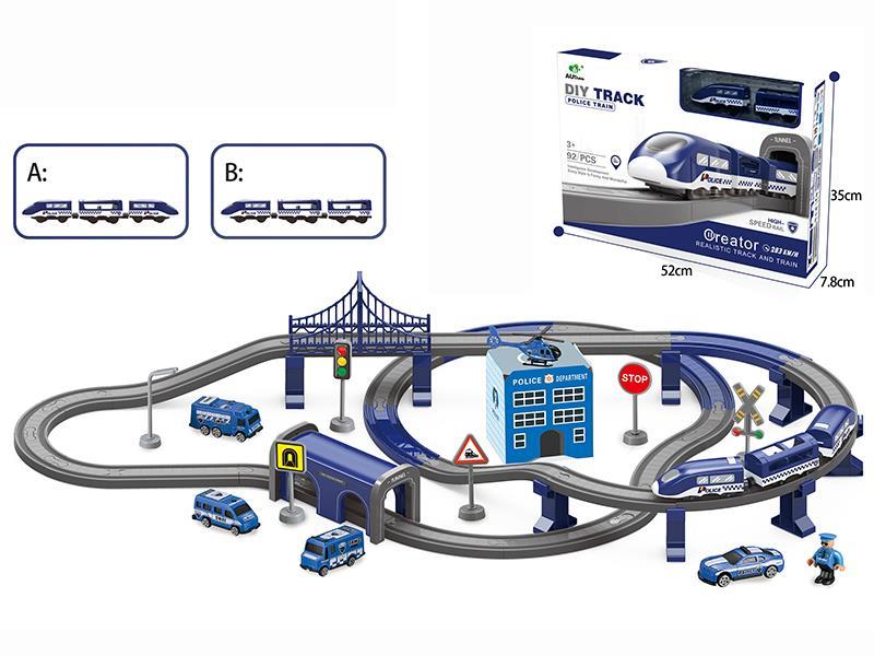 B/O Police Rail Train (Track With Sound)92PCS
