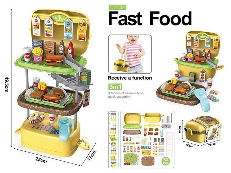 Hamburger Storage: 3 In 1 Fast Food Shop