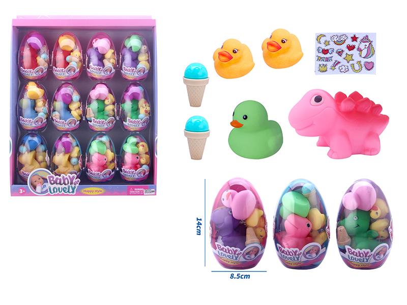 Dinosaur With Sticker, 3 Ducks, 2 Ice Creams 12pcs