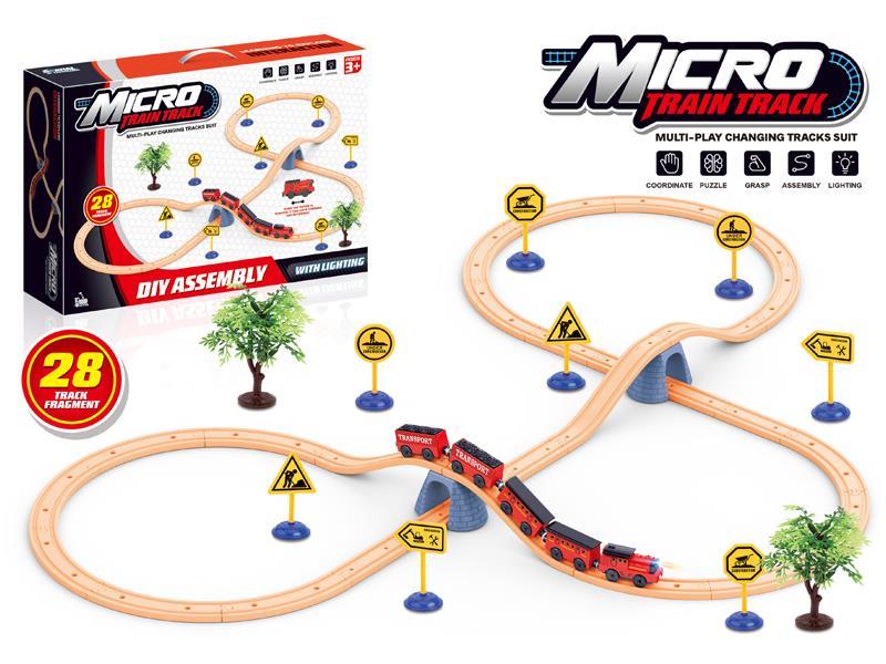 28 4-Car Assembled Rail Cars Toy