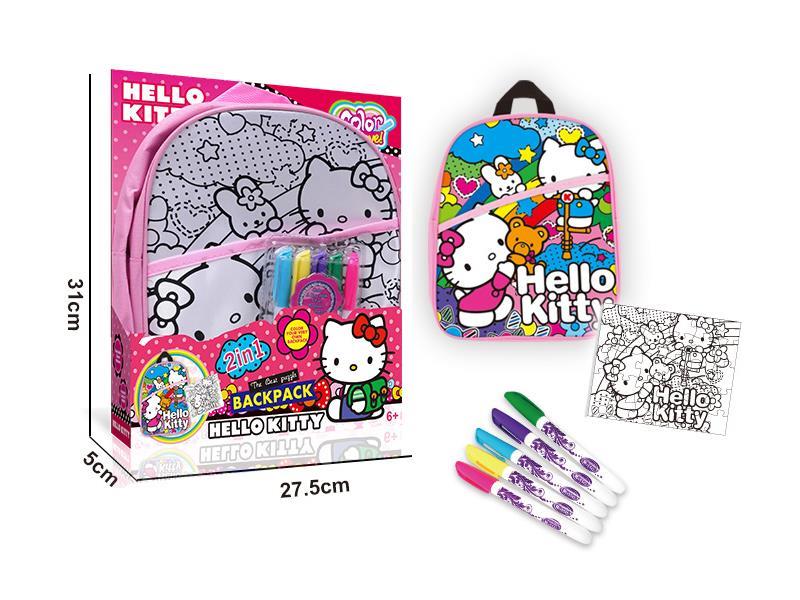 DIY Hello Kitty Coloured Drawing Bag+Puzzle