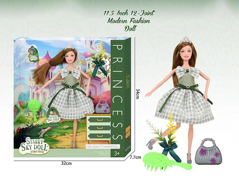 11.5 Inch 12-Joint Forest Princess Doll
