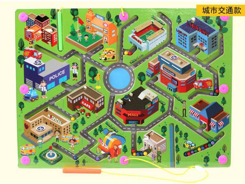 Urban Traffic Wooden Maze