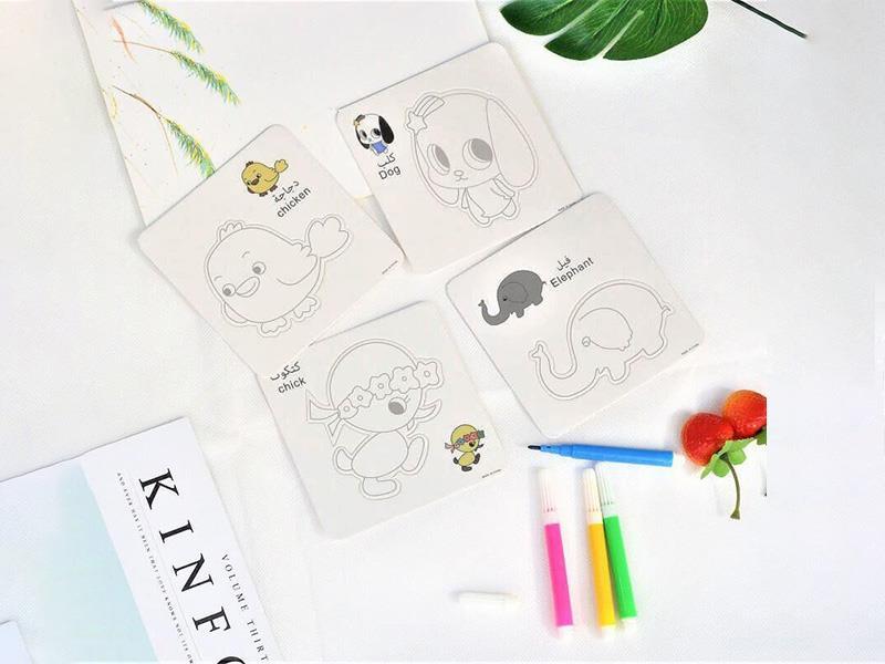 DIY Painting Card(4 Pens And 4 Cards)