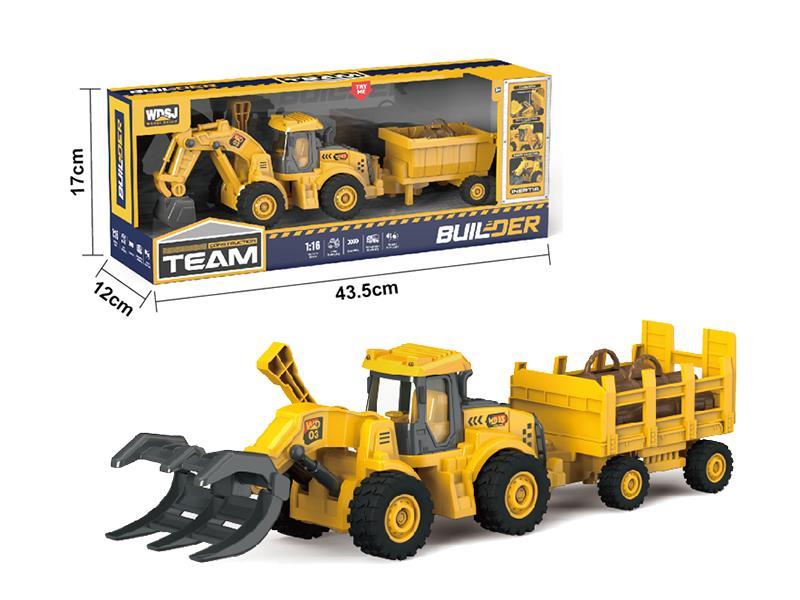 1:16 Friction Grab Loading Truck With Sound And Lights + Bucket Car
