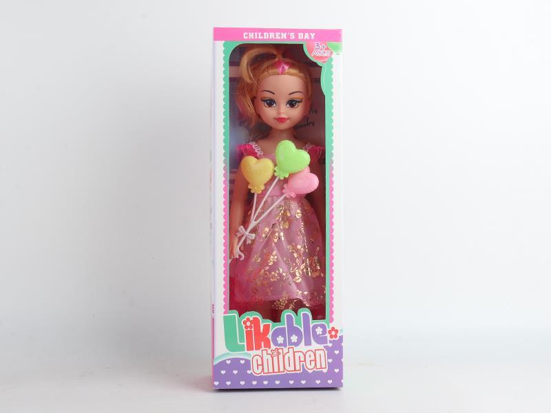 14 Inch Hollow Ic Fat Doll With Music Heart Balloon