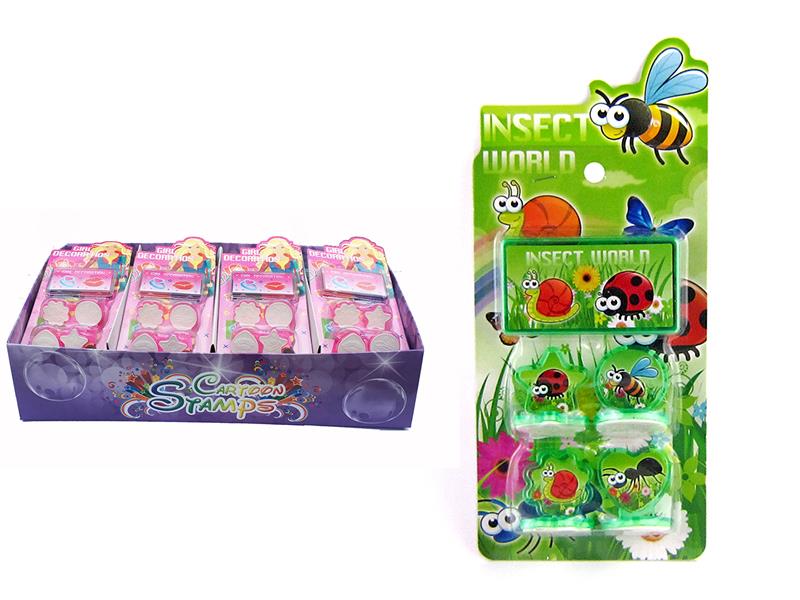 Insect Cartoon Stamper Toy  24pcs
