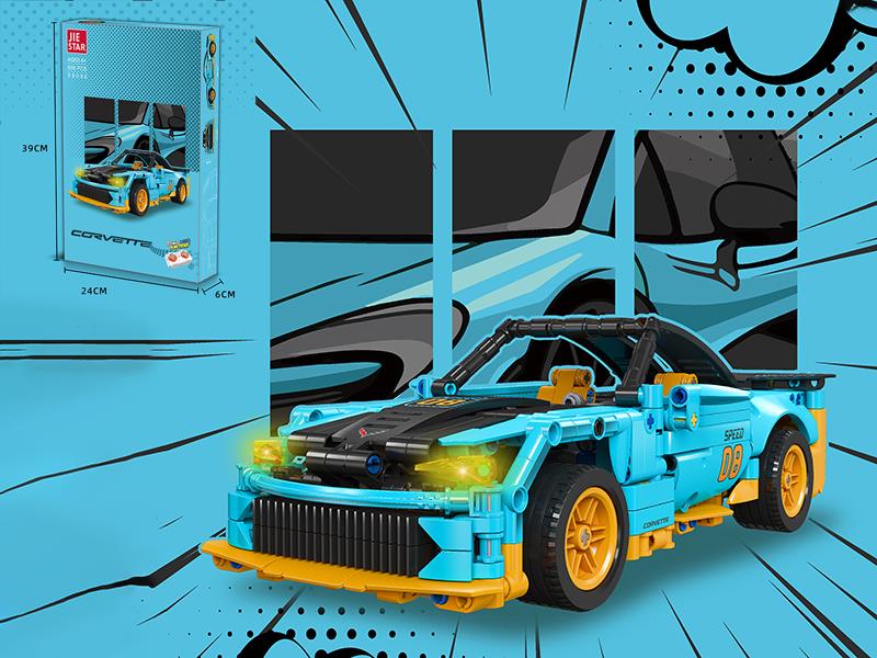 Corvette Car Model Building Blocks(Remote Control&Bluetooth)608PCS