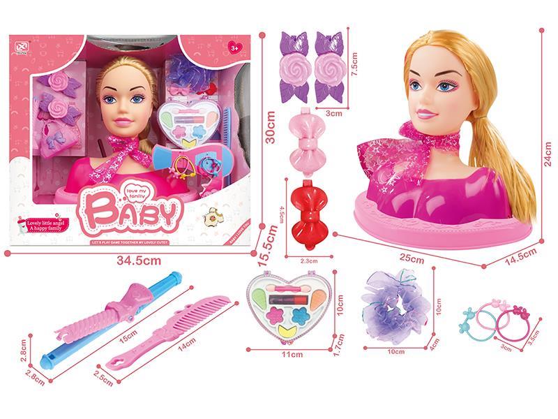 Half-Length Barbie head Set